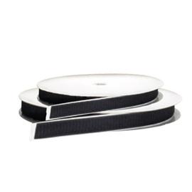 Öntapadós tépőzárszalag plüss oldal 25mm /fekete/ PVC, műanyag