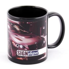 Szublimációs fekete bögre (fehér flekkel)