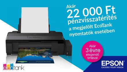 Gyári PÉNZVISSZATÉRÍTÉS EPSON ECO Tank nyomtatókra